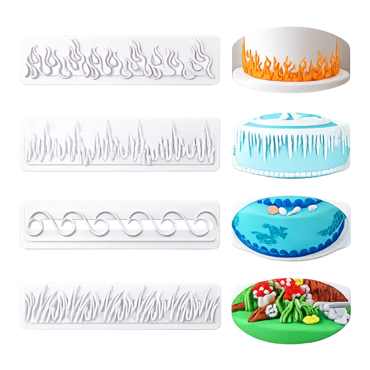 Earth, Wind, Fire and Ice Elements Cutter Set - FMM