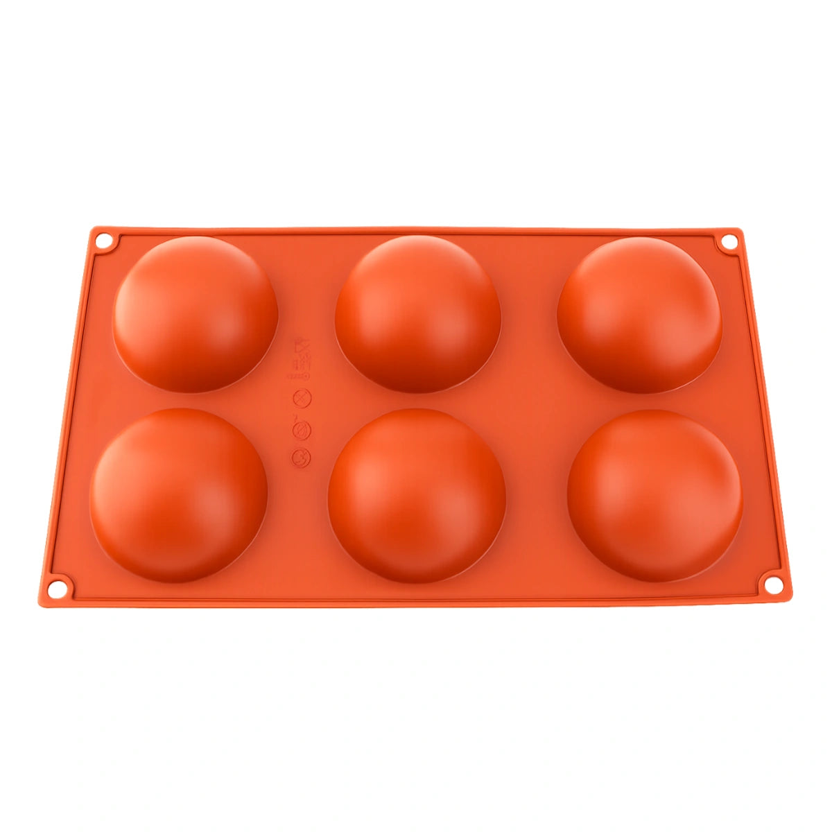 Hemisphere 6 Cavity Silicone Chocolate Mould 70mm - Iconic Cake Art