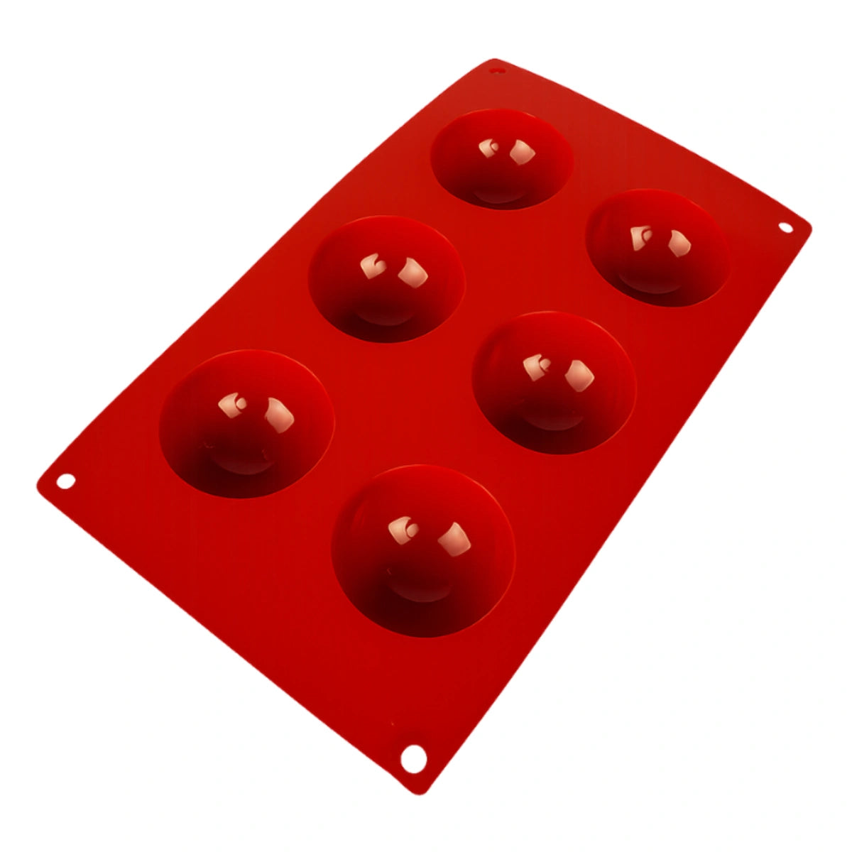 6 Cavity - Hemisphere 60mm - 2.4 Inch Chocolate Silicone Ball Mould - D-003