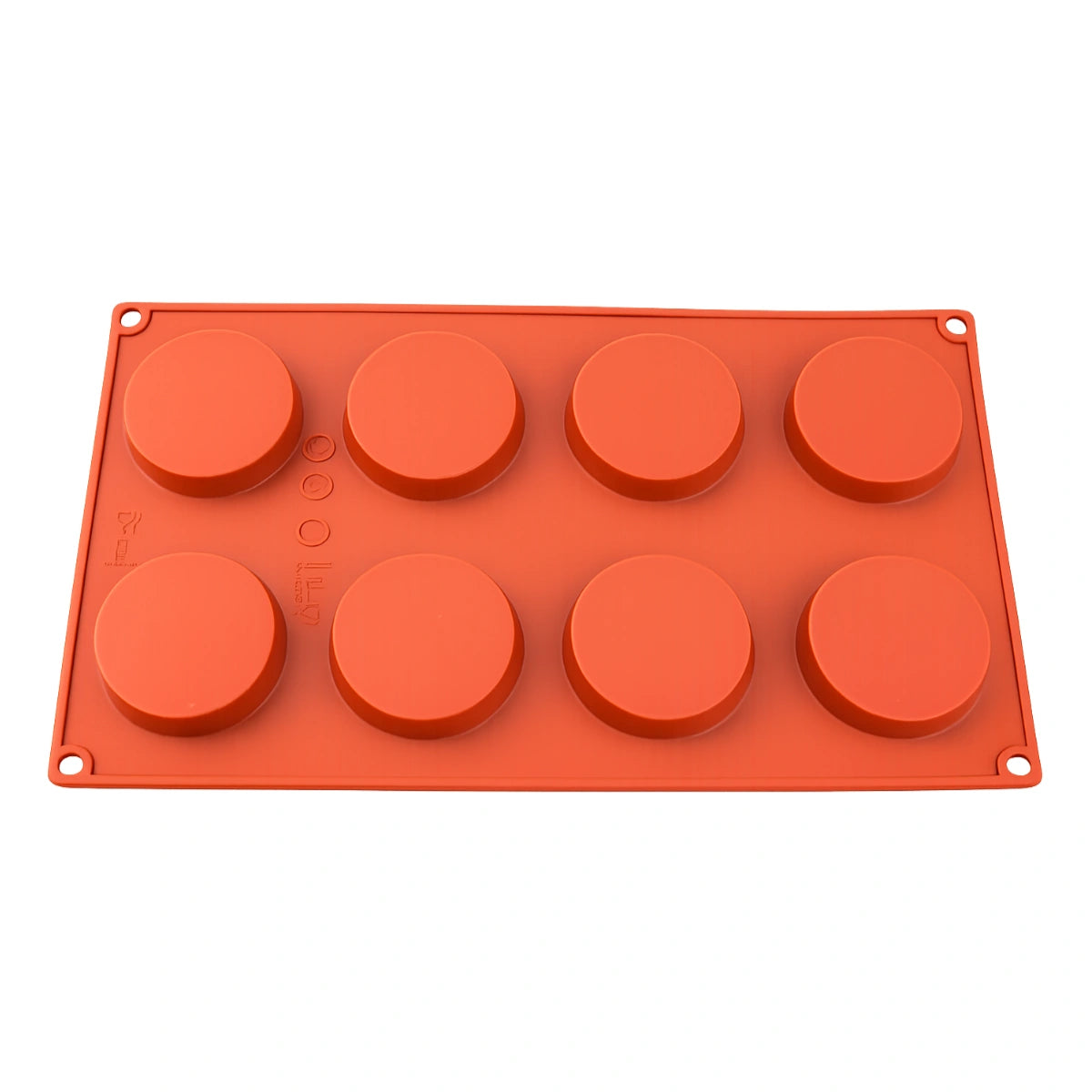 8 Cavity - Flat Disc Silicone Chocolate Mould - D-029