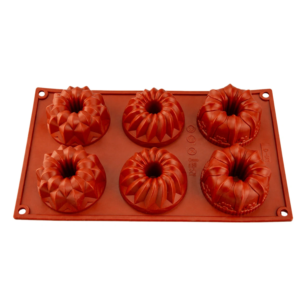 Assorted Bundt 6 Cavity Silicone Chocolate Mould - Iconic Cake Art