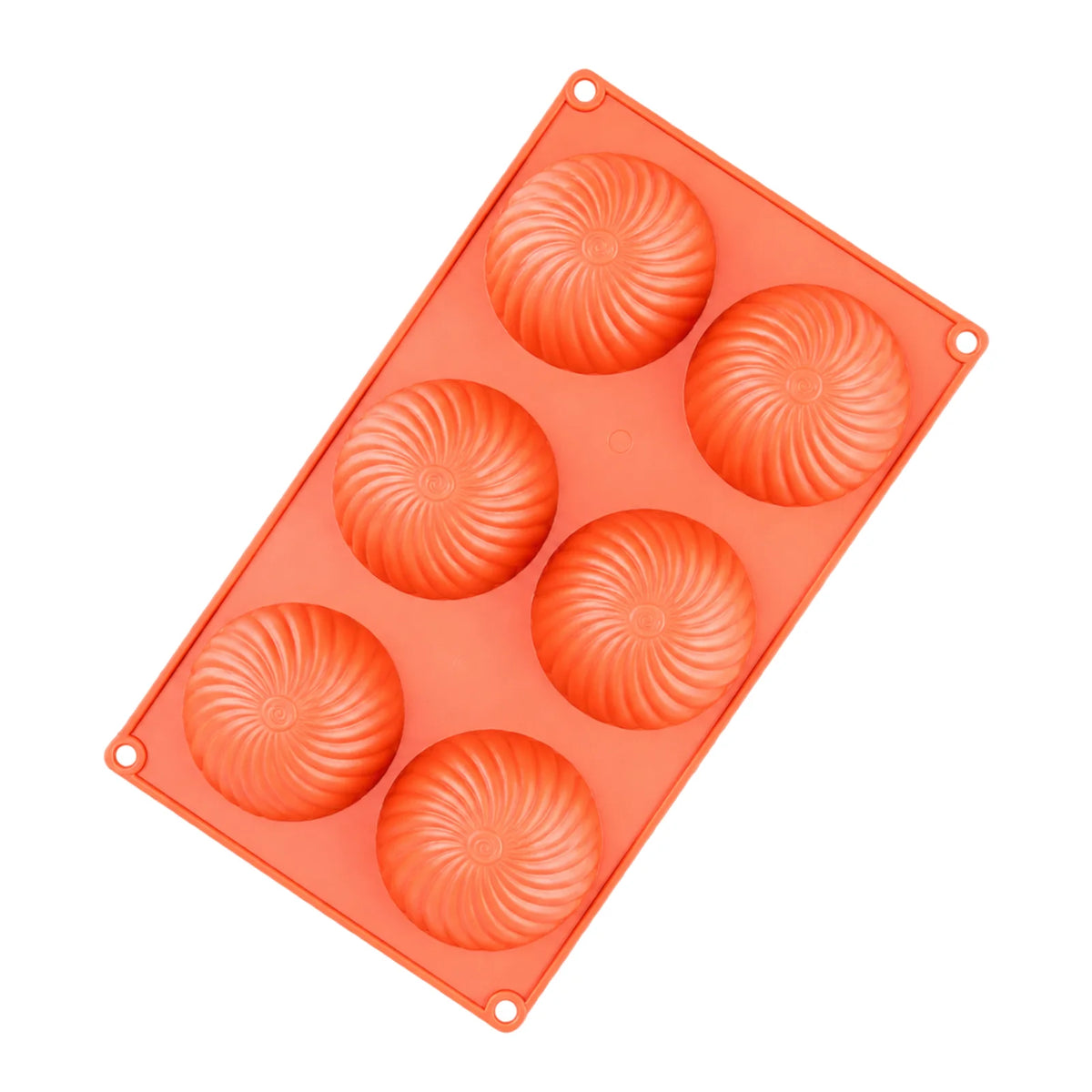 6 Cavity - Fan Disc Silicone Chocolate Mold D-083