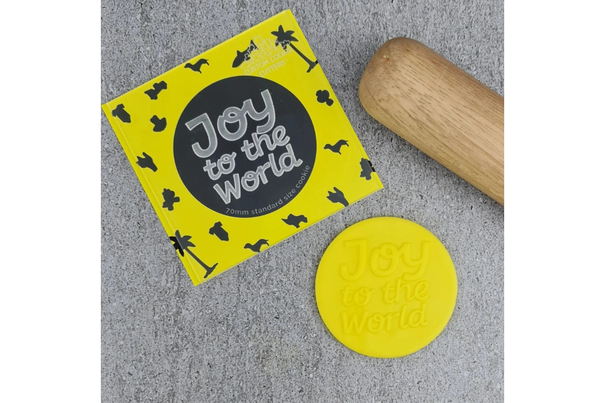 Joy to the World Debosser - Custom Cookie Cutters