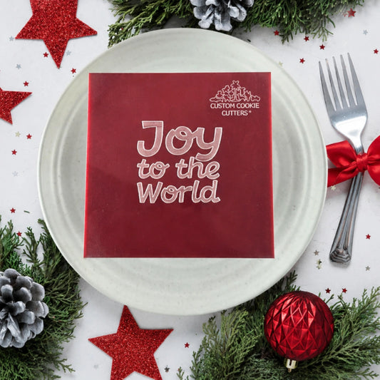 Joy to the World Debosser - Custom Cookie Cutters