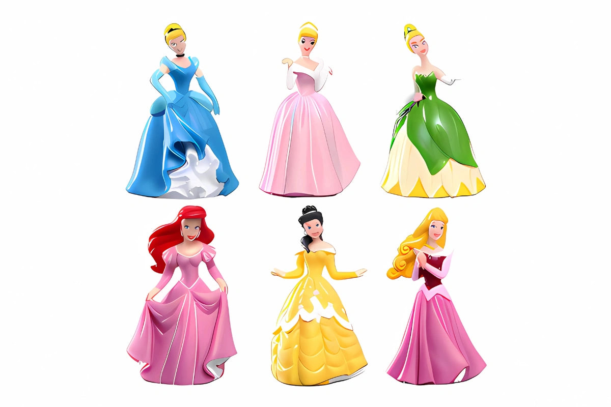 Disney Princesses Decoset (6 Pack) - Iconic Cake Art