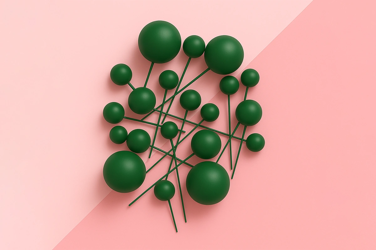 Dark Green Matte Ball Toppers (20 Pack) - Iconic Cake Art