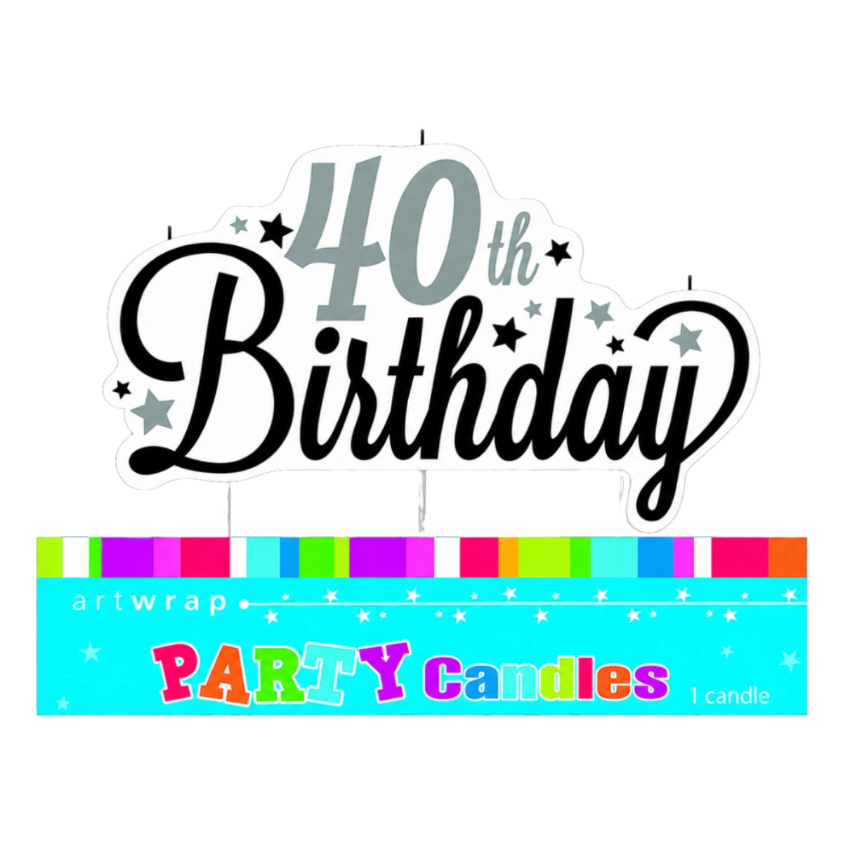 40th Birthday Candle - Artwrap