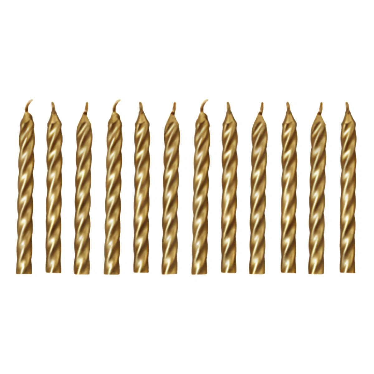 Gold Of 12 Twist Candles - Artwrap