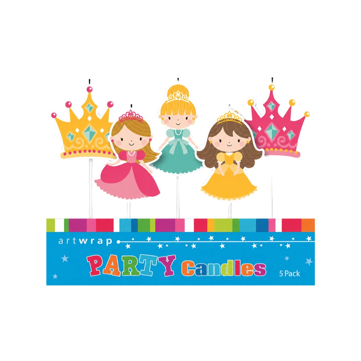 Set Princess Birthday Candles (5 Pack) - Artwrap