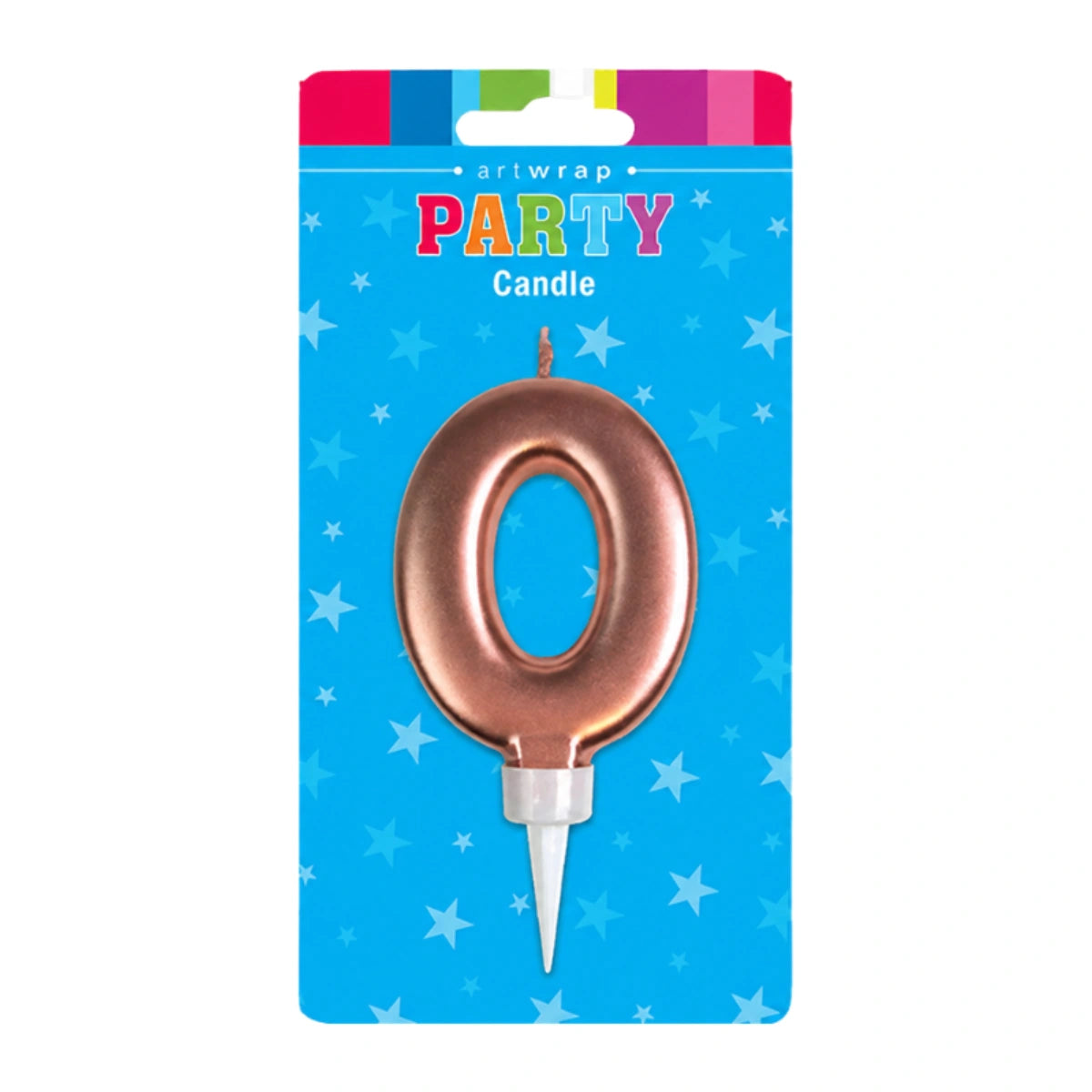 Rose Gold Formal Zero 0 Birthday Candle - Artwrap