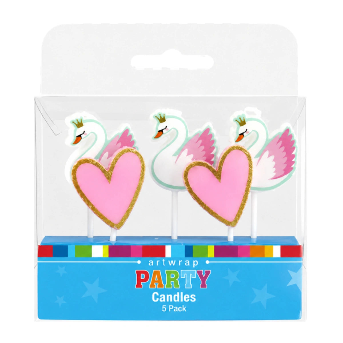 Swan Heart Birthday Candle (5 Pack) - Artwrap