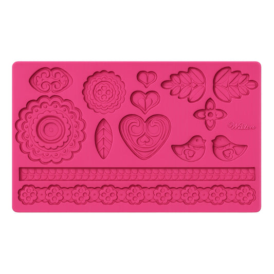 Folk Fondant and Gum Paste Silicone Mould - Iconic Cake Art