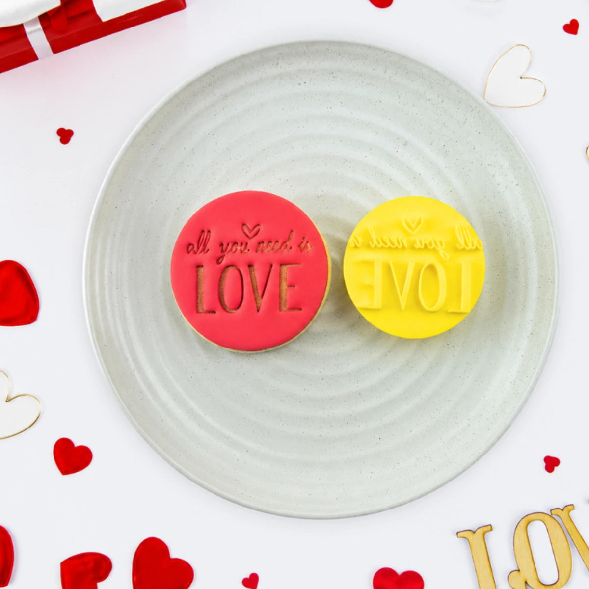 All You Need is Love Embosser 60mm - Custom Cookie Cutters