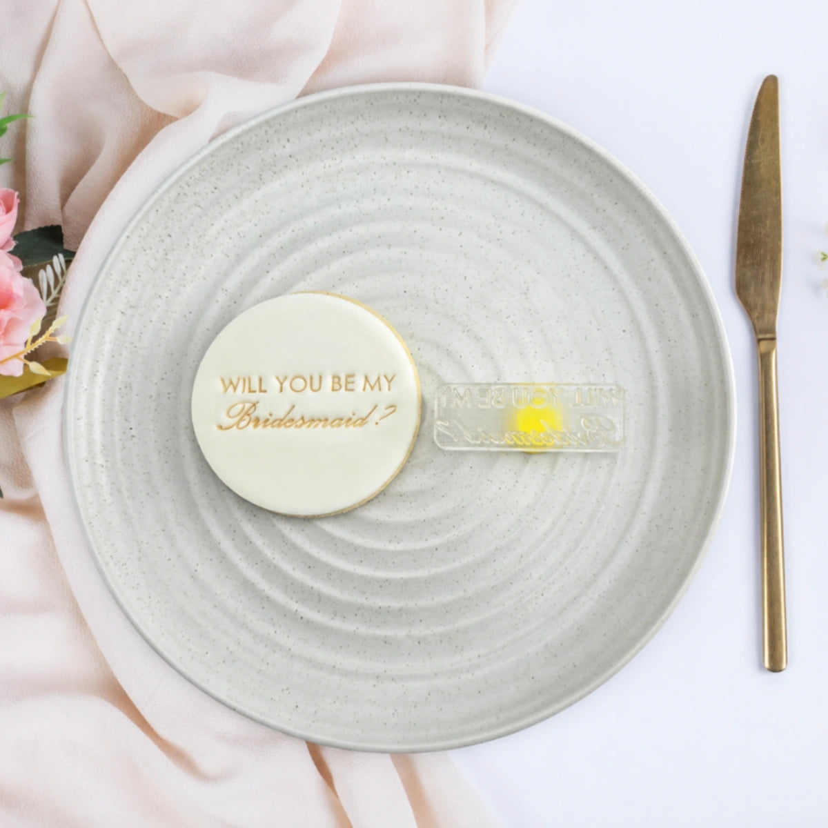 Will You Be My Bridesmaid? Debosser - Custom Cookie Cutters