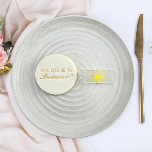 Will You Be My Bridesmaid? Debosser - Custom Cookie Cutters
