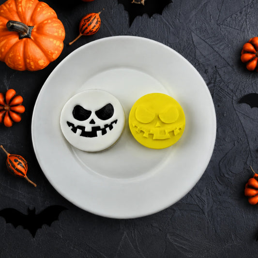 Pumpkin Face Embosser 40mm - Custom Cookie Cutters