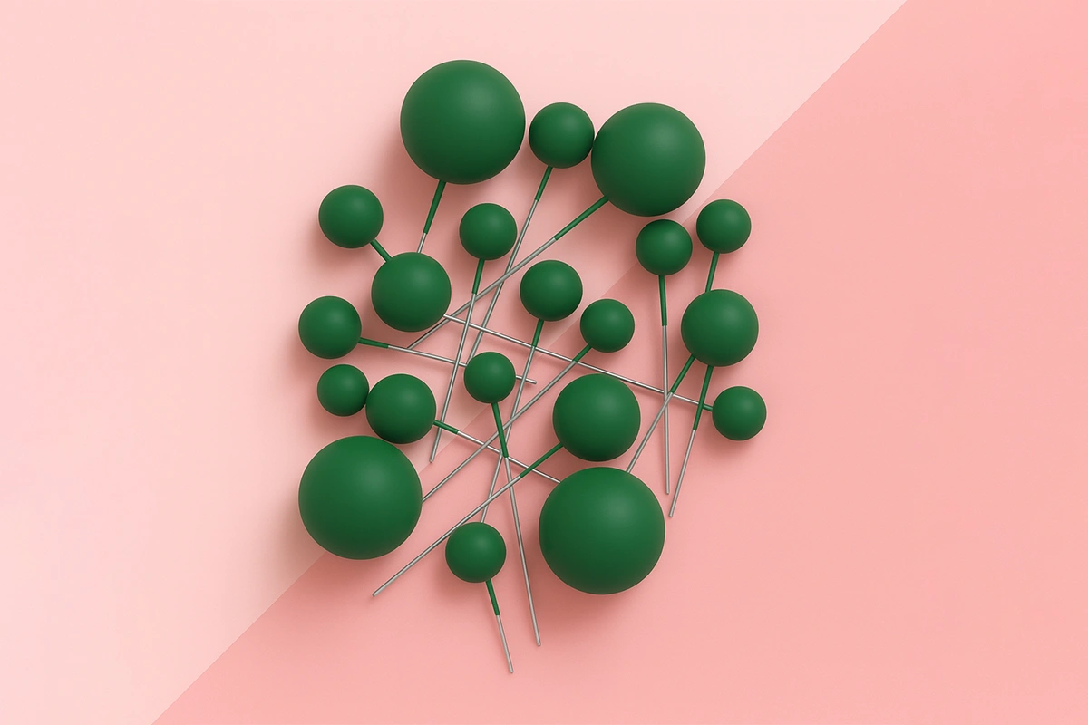 Forest Green Matte Ball Toppers (20 Pack) - Iconic Cake Art