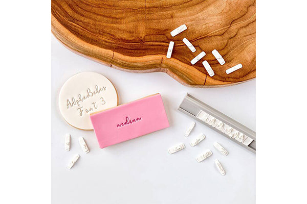 Alphabakes Medium Lowercase Font 3 Stamp Tiles (Bar Not Included) - Lissie Lou
