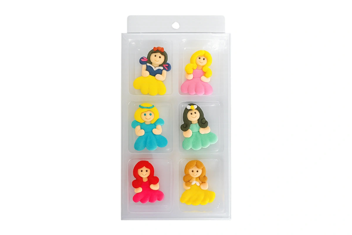 Flat Princess Sugar Decorations (6 Pack) - BSC