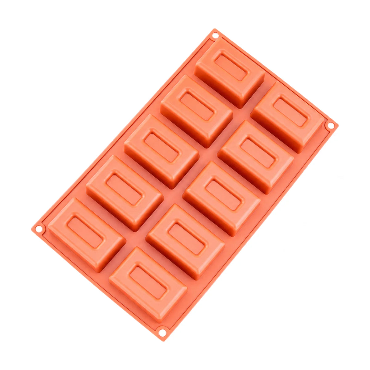 10 Cavity - Hidden Rectangle Silicone Chocolate Mold G-091