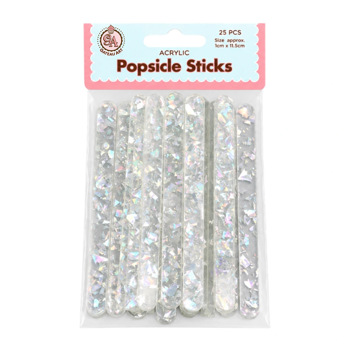 Silver Flakes - Cakesicle Sticks - Iconic Cake Art
