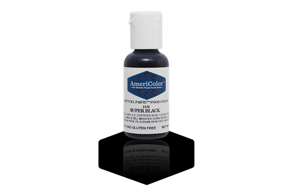 Super Black Soft Gel Paste 0.75oz - Americolor