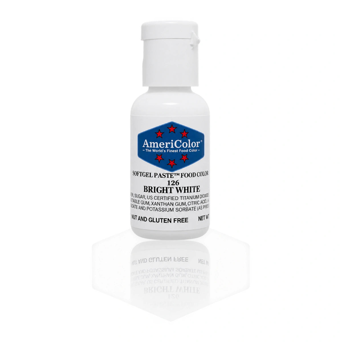 Bright White Soft Gel Paste 0.75oz - Americolor