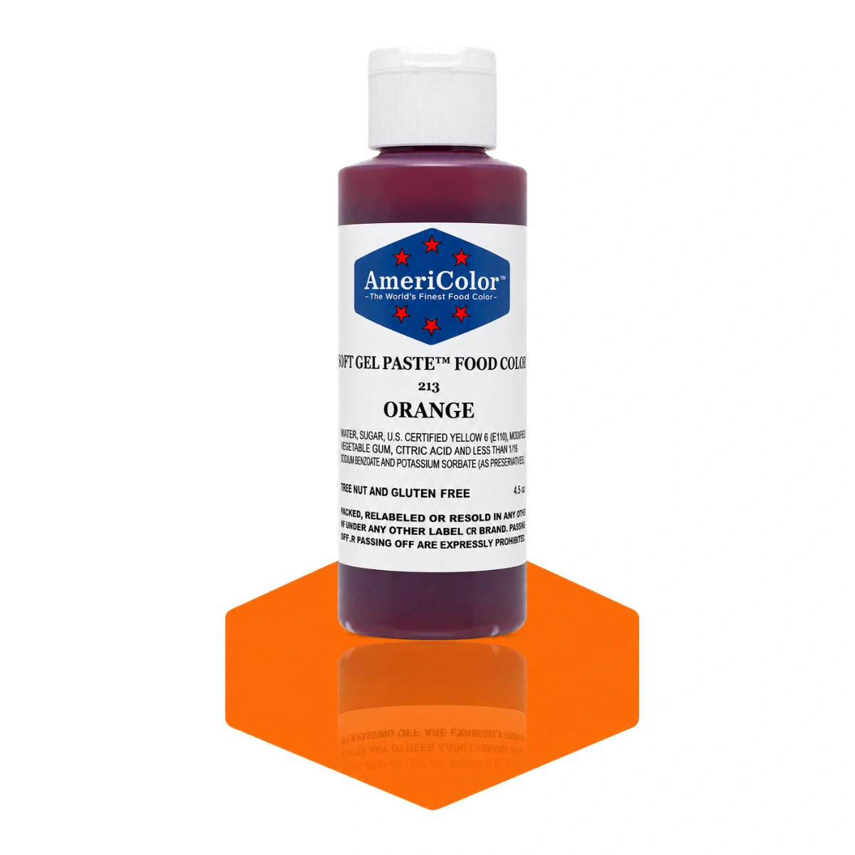 Orange Soft Gel Paste 4.5oz - Americolor