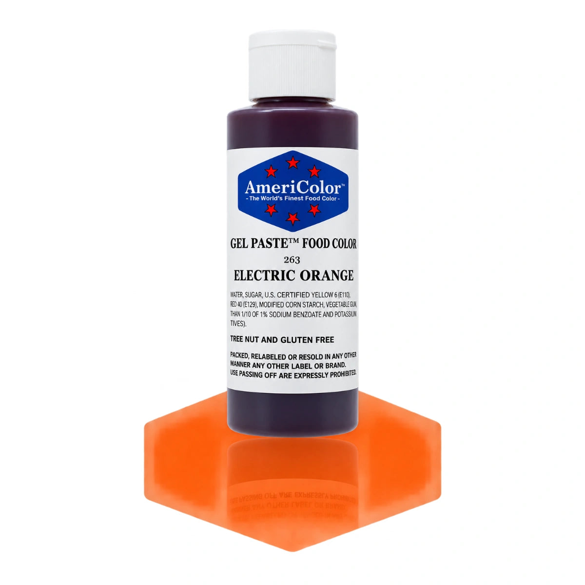 Orange Electric Soft Gel Paste 4.5oz - Americolor