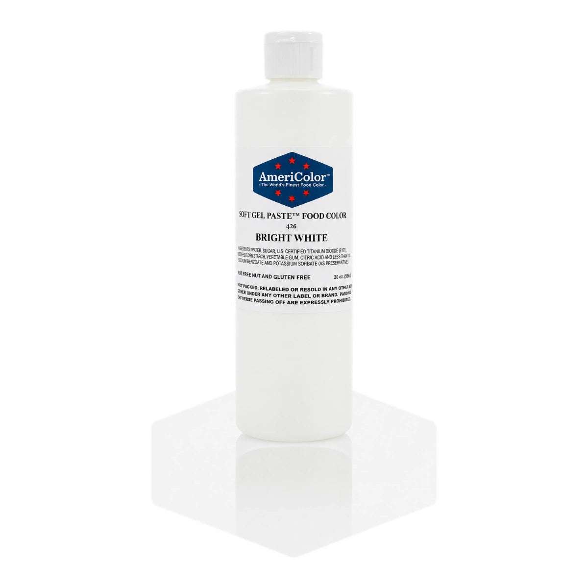 Bright White Soft Gel Paste 20oz - Americolor