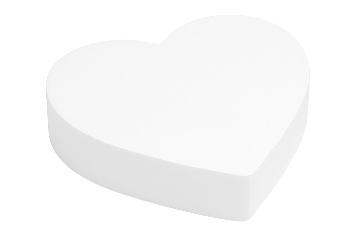Heart Shaped 14 x 3 High Polystyrene Dummy - Iconic Cake Art