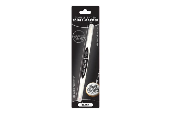 Black Double Ended Edible Marker - Iconic Cake Art