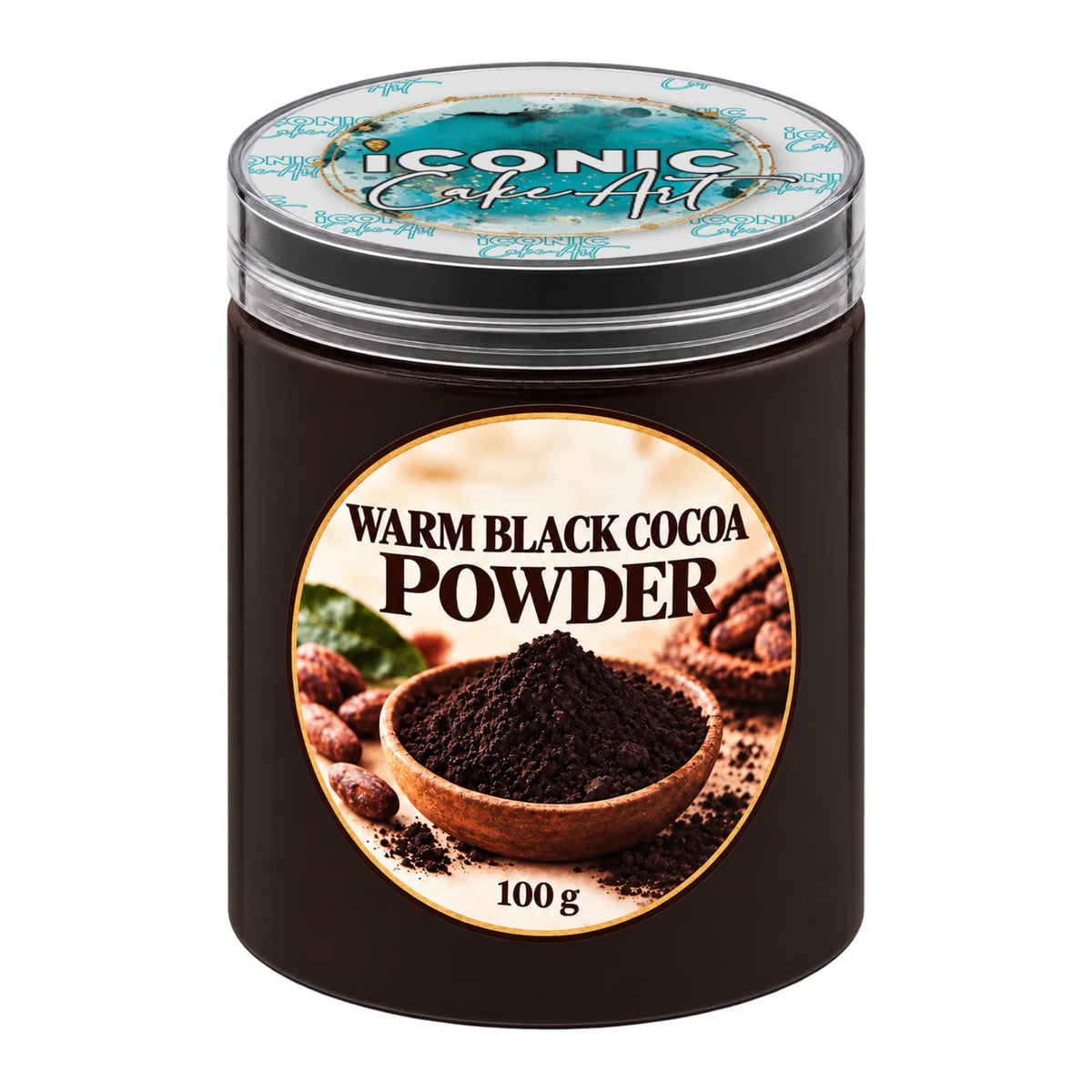 Warm Black Cocoa Powder 100g - Iconic Cake Art