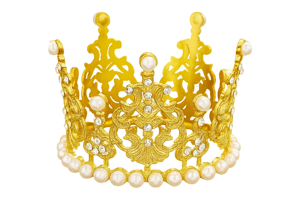 Gold Crown Topper 11.5cm - Iconic Cake Art