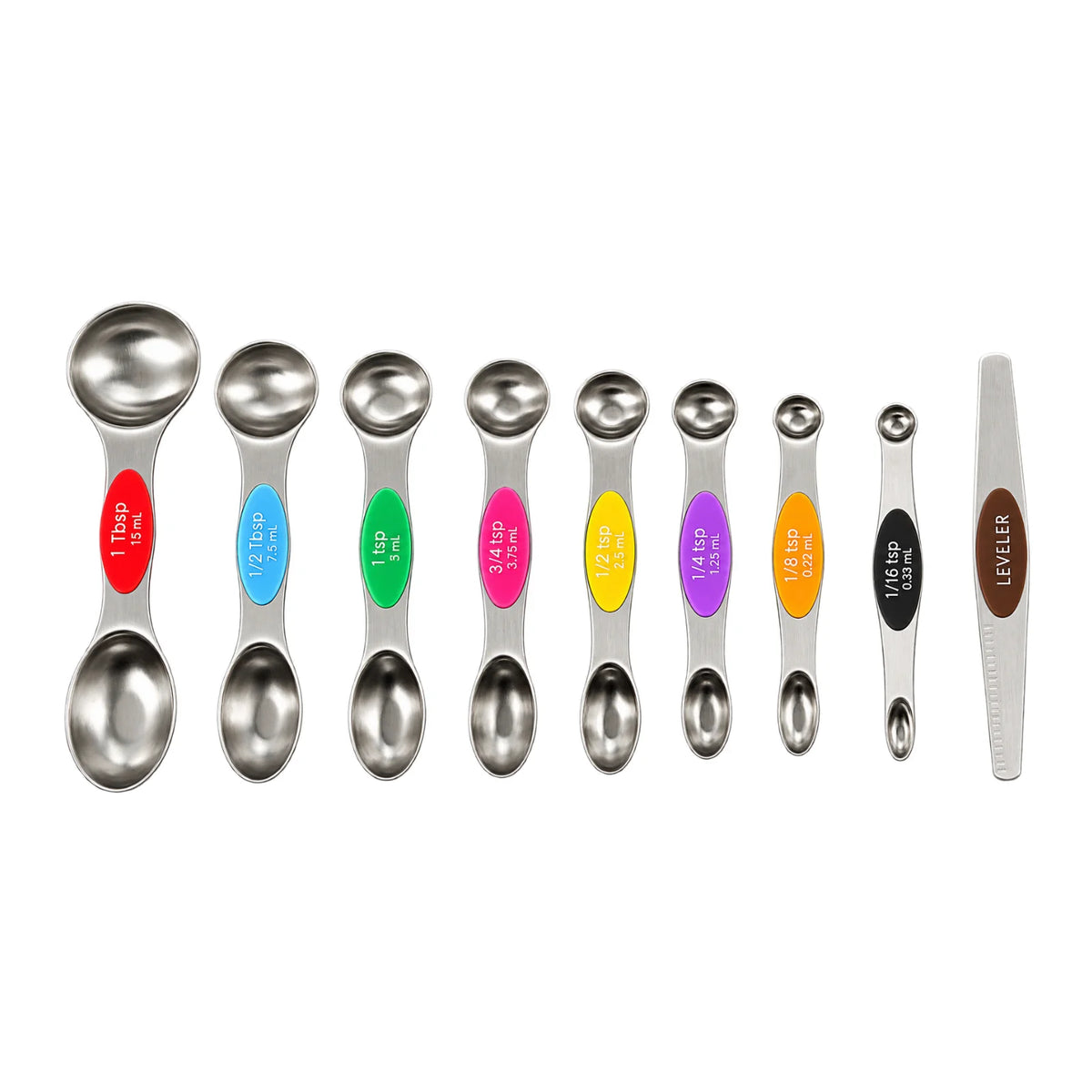 Dual Sided Magnetic Measuring Spoons (9 Pack) - Iconic Cake Art
