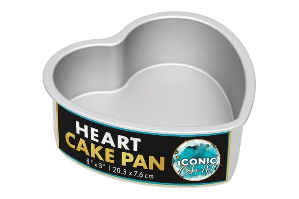 Heart Cake Pan 8 Inch x 3 Inch - Iconic Cake Art