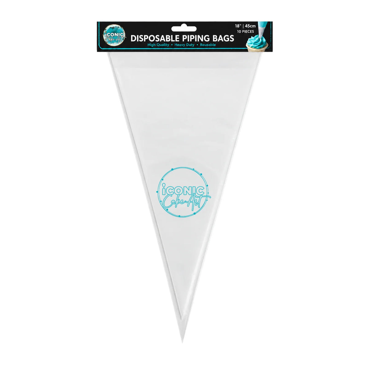 Clear 45cm Disposable Piping Bags 18 Inch (10 Pack) - Iconic Cake Art