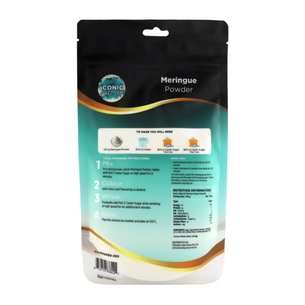Meringue Powder 250g - Iconic Cake Art