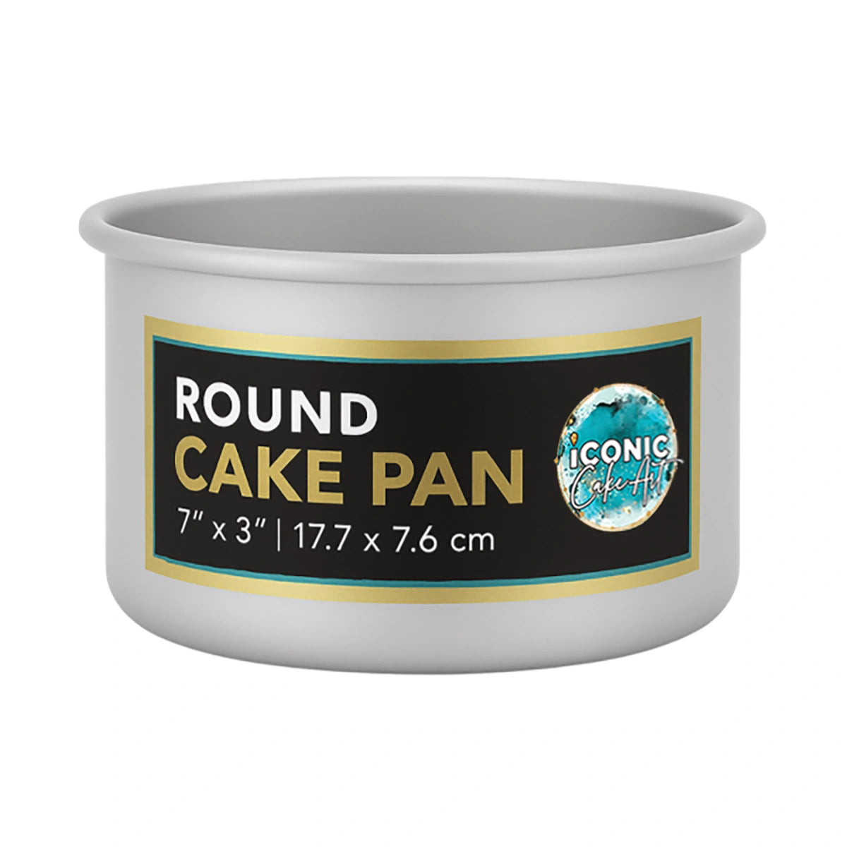 Round Cake Pan 7 Inch x 3 Inch - Iconic Cake Art