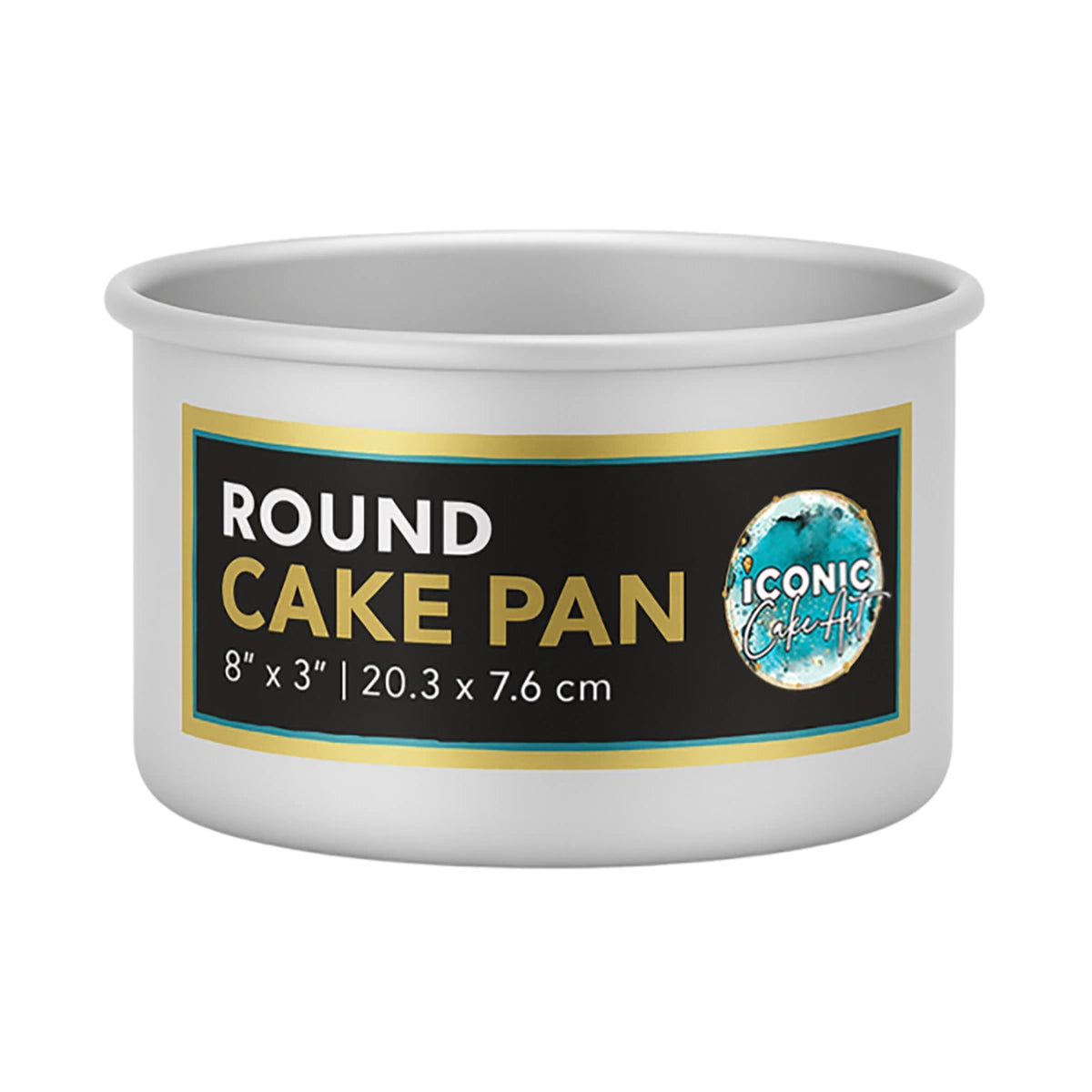 Round Cake Pan 8 Inch x 3 Inch - Iconic Cake Art