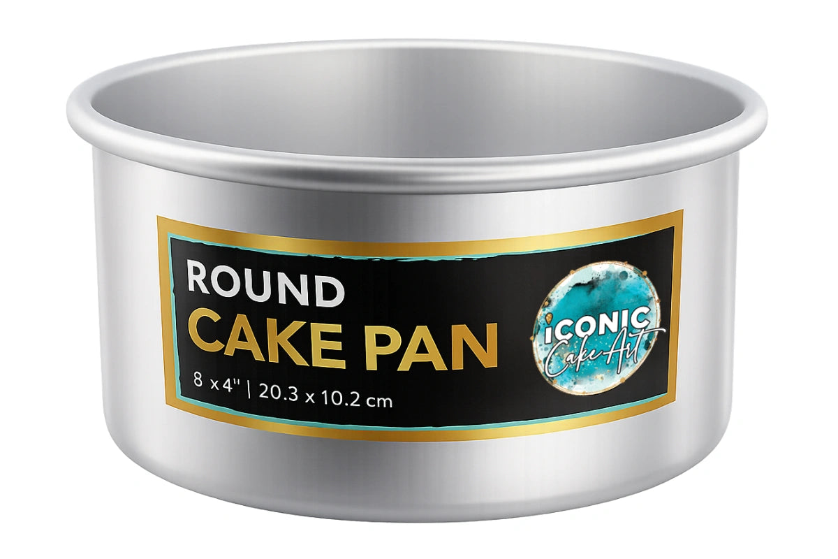 Round Cake Pan 8 Inch x 4 Inch - Iconic Cake Art