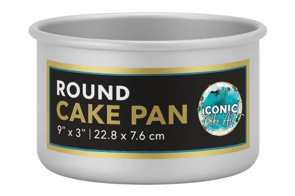 Round Cake Pan 9 Inch x 3 Inch - Iconic Cake Art