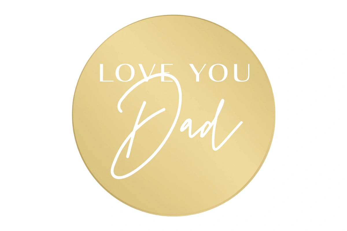 Gold Love You Dad Toppers (6 Pack) - Iconic Cake Art