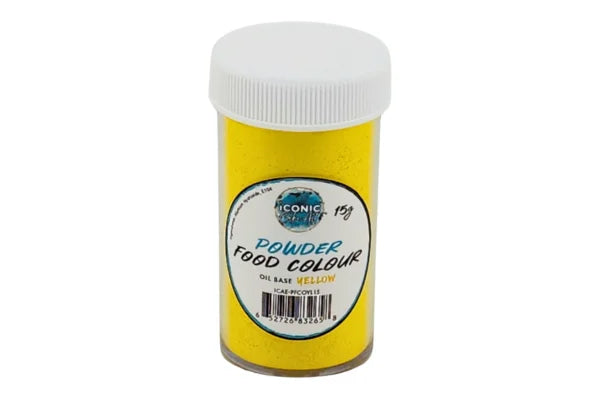 Yellow Oil Based Powder Colour 15g - Iconic Cake Art