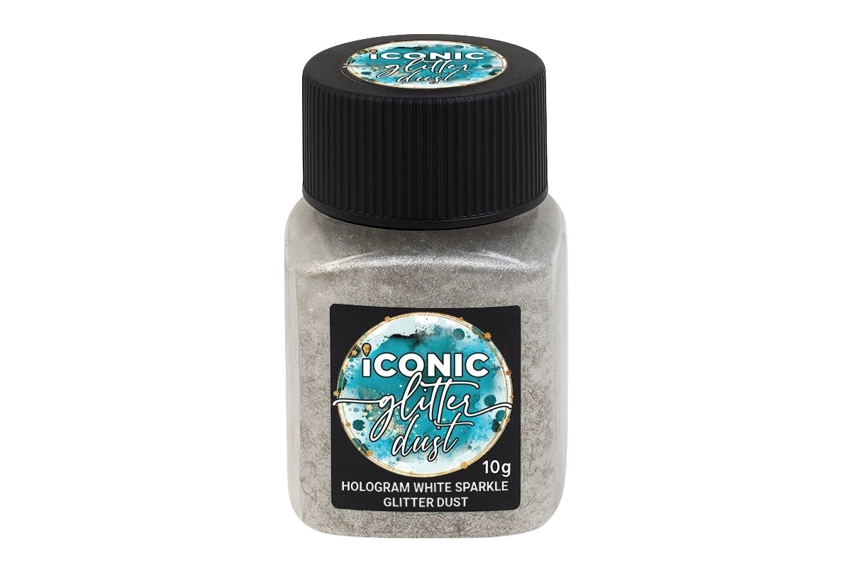 White Hologram Sparkle Dust 10g - Iconic Glitter