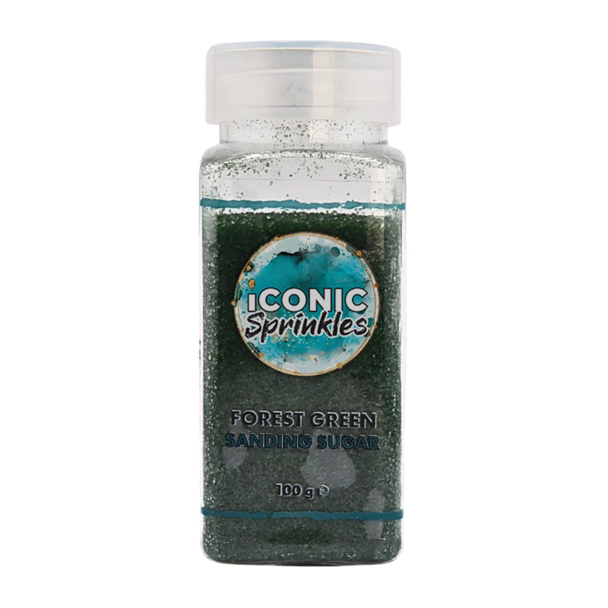 Forest Green Sanding Sugar 100g - Iconic Sprinkles