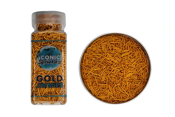 Gold Jimmies 75g - Iconic Sprinkles