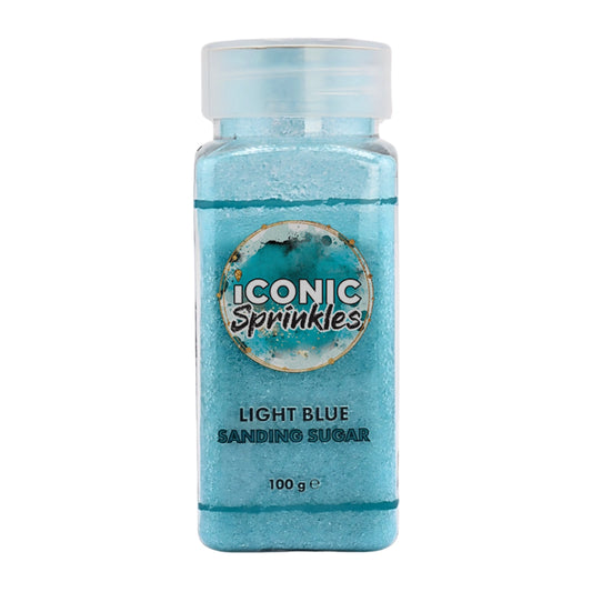 Light Blue Sanding Sugar 100g - Iconic Sprinkles