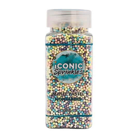 Matte Pastel Nonpareils 100g - Iconic Sprinkles