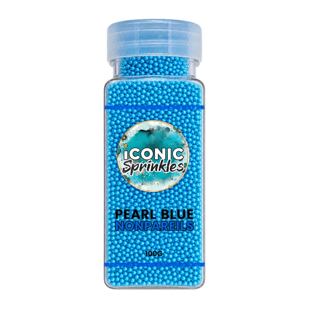 Blue Pearl Nonpareils 100g - Iconic Sprinkles